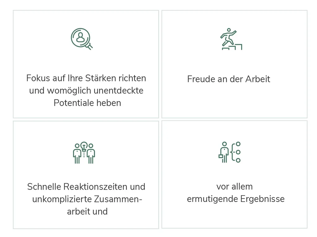 Unser Beratungsansatz: individuell, persönlich, vertraulich und erfahren